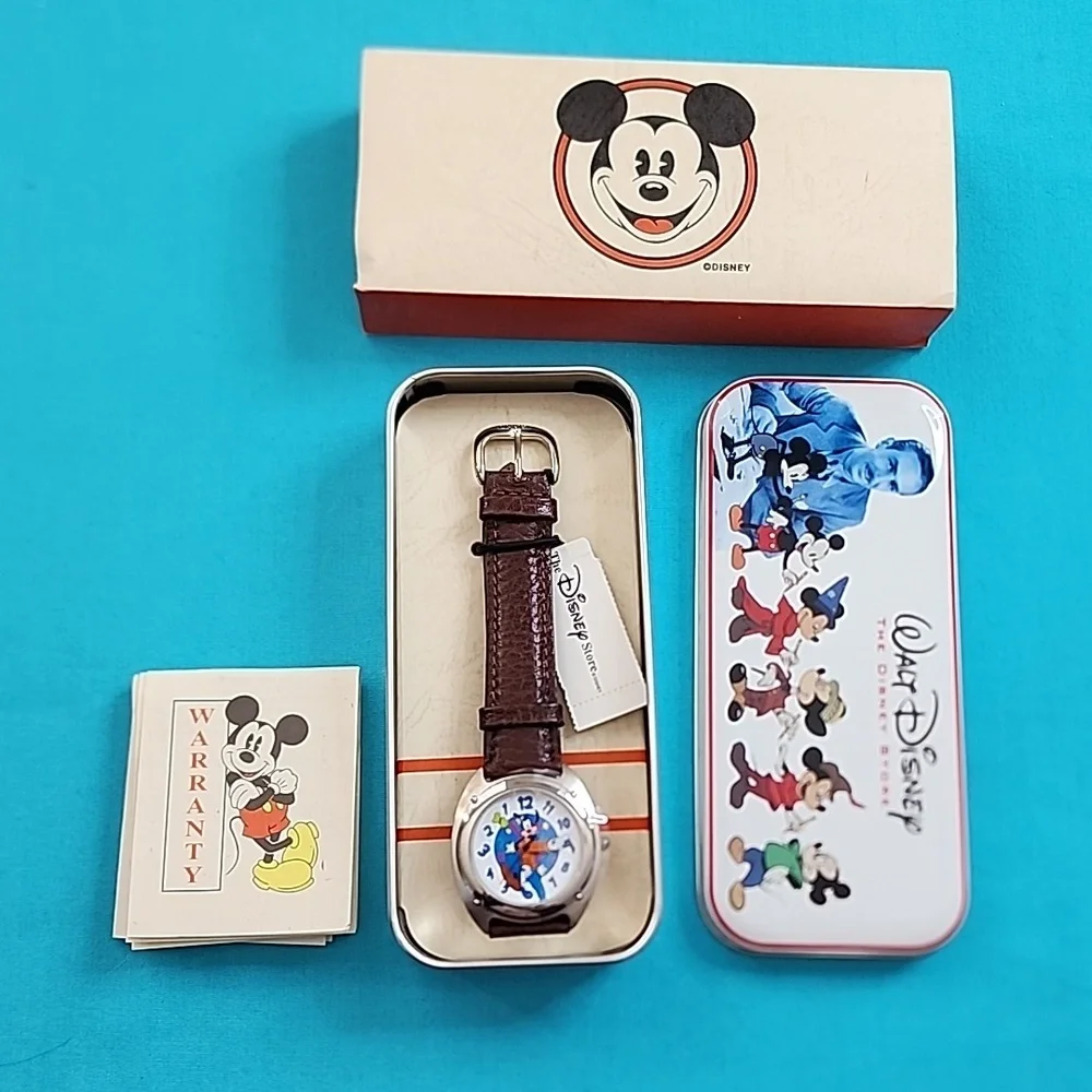 BNIB Rare Vintage Disney Backward Running Goofy Watch